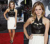 Actress Emma Watson Wears Leather Halter Proenza Schouler Dress to Harry Potter Premiere
