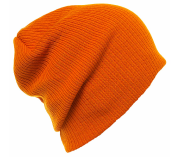 Topshop Orange Rib Beanie Hat Topshop Orange Rib Beanie Hat
