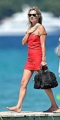 Kate Moss in St. Tropez Carrying Sofia Coppola For Louis Vuitton's Suede Duffel Bag Kate Moss in St. Tropez Carrying Sofia Coppola For Louis Vuitton's Suede Duffel Bag