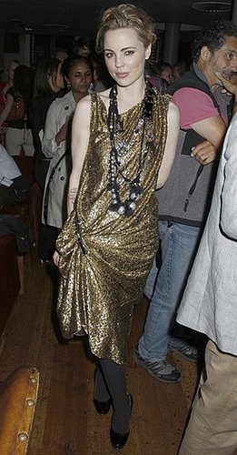 Photo of Melissa George Wearing Gold Lanvin Dress at Triangle Premiere in London