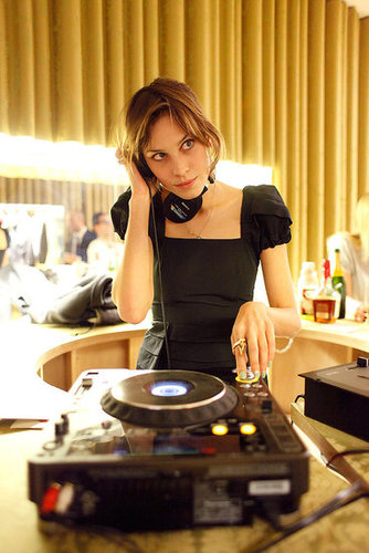 Alexa Chung DJs at Miu Miu Alexa Chung DJs at Miu Miu