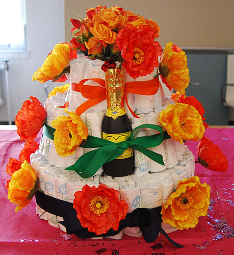 The Floral Themed Diaper Cake The Floral Themed Diaper Cake