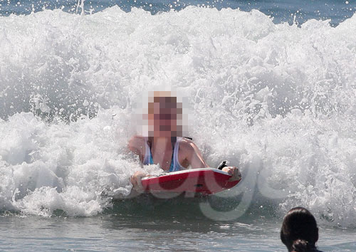 Guess Which Actress is Boogie Boarding