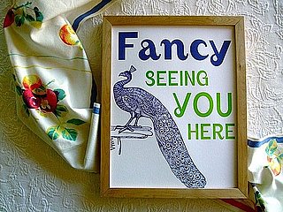 Nice and New: Letterpress Peacock Poster