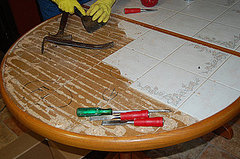 Before and After: A Tired Table Gets a Fiesta-Ready Look Before and After: A Tired Table Gets a Fiesta-Ready Look