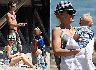 Photos of Gwen Stefani, Gavin Rossdale, Kingston and Zuma on Malibu Beach