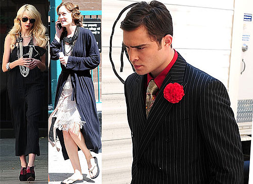 Photos From The Set Of Gossip Girl With Ed Westwick, Leighton Meester, Taylor Momsen