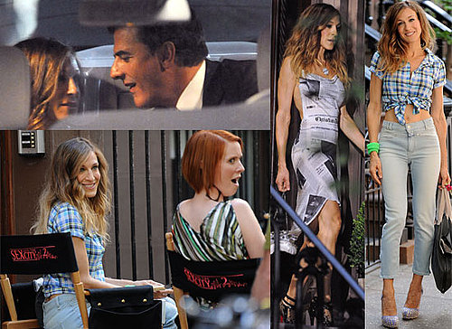 New Photos Of Sarah Jessica Parker, Cynthia Nixon and Chris Noth Filming Sex and the City 2 In New York