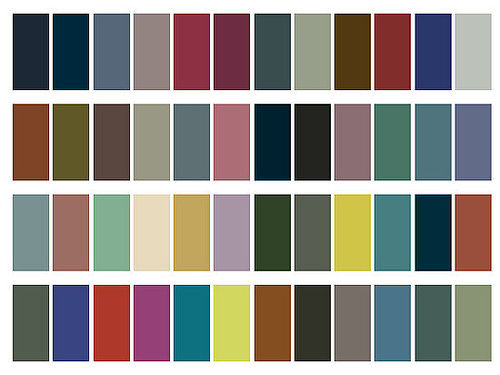 Colour Palette for Spring 2010 Pantone Shades
