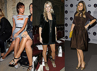 WAGs at London Fashion Week Spring 2010 Sitting Front Row