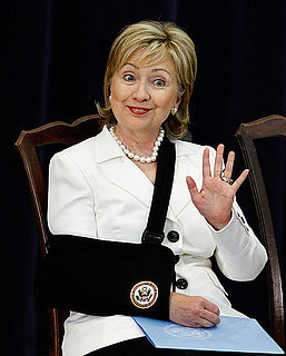 Oh Snap! Hillary Clinton's Back on the Scene in a Sling 