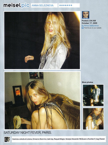 Full Look: Steven Meisel Spoofs Twitter for Vogue Italia December 2009 with "Meiselpic" Full Look: Steven Meisel Spoofs Twitter for Vogue Italia December 2009 with "Meiselpic"