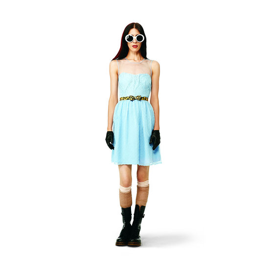 Swiss Dot Lace Dress in blue, $39.99
Bow Belt in yellow leopard, $12.99
Cut-Out Knee-Highs in tan/peach, $9.99
Swiss Dot Lace Dress in blue, $39.99
Bow Belt in yellow leopard, $12.99
Cut-Out Knee-Highs in tan/peach, $9.99
