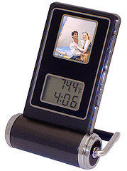 Travel Digital Photo Display And Alarm Clock Combo