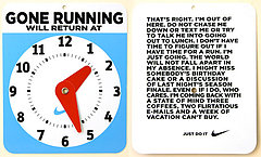 Get Your Own 'Gone Running' Clock