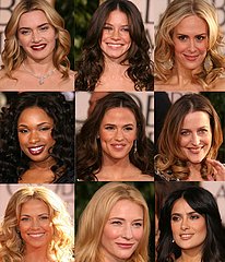The Golden Globes Red Carpet: Loose Waves & Center Parts The Golden Globes Red Carpet: Loose Waves & Center Parts