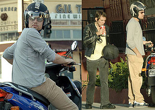 Leonardo DiCaprio Rides His Moped Around LA
