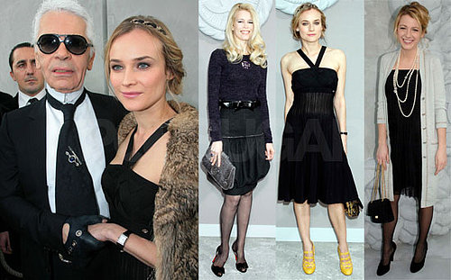 Claudia Schiffer, Diane Kruger, and Blake Lively Attend the Chanel Haute Couture Show in Paris on January 22, 2008