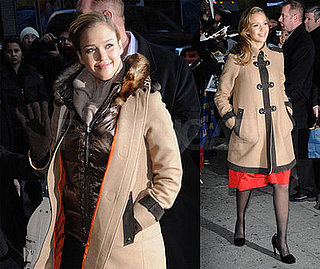 Jessica Alba Arriving at the Late Show with David Letterman