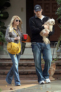 Jessica Simpson and Tony Romo on Super Bowl Sunday