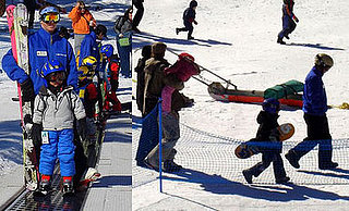 Jolie-Pitts Skiing in Mammoth