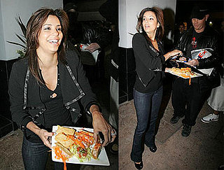 Eva Longoria Feeds the Paparazzi Outside Beso