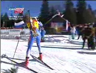 Biathlons Combine Cross-Country Skiing and Riflery