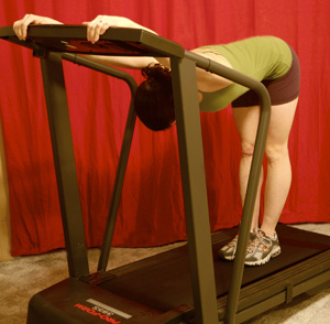 Treadmill Stretch: Upper Back and Shoulders 