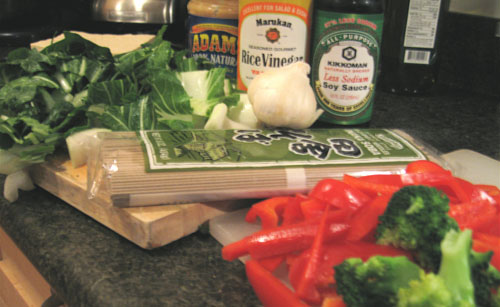 Soba, Tofu Stir Fry With Peanut Sauce