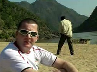 Dude Pees in Background of Interview
