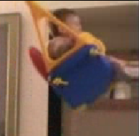 Baby Swings and Laughs While Dad Fakes Falling