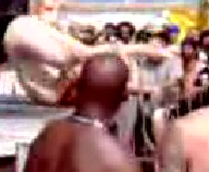 Girl Rolls Backwards and Off the Stage