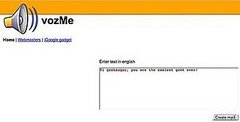 VozMe.com Creates MP3s in Robot Voice