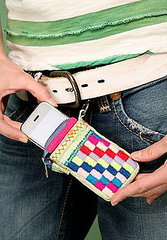 Free People's Embroidered Checkerboard Touch/iPhone Holder Free People's Embroidered Checkerboard Touch/iPhone Holder