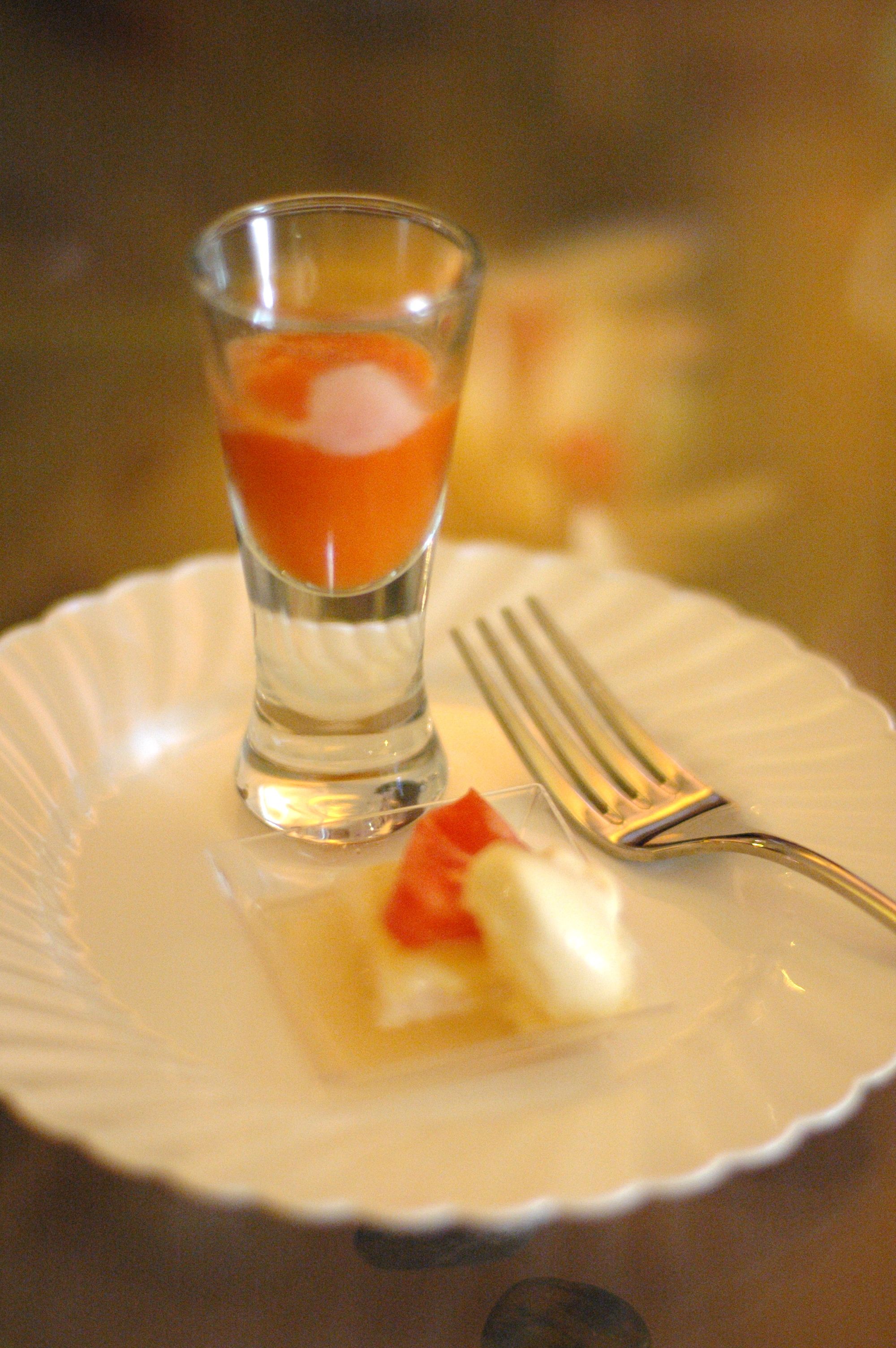 Joël Antunes created an amazing Tomato Sorbet Shooter with Salmon Sashami and Dijon Ice Cream Joël Antunes created an amazing Tomato Sorbet Shooter with Salmon Sashami and Dijon Ice Cream