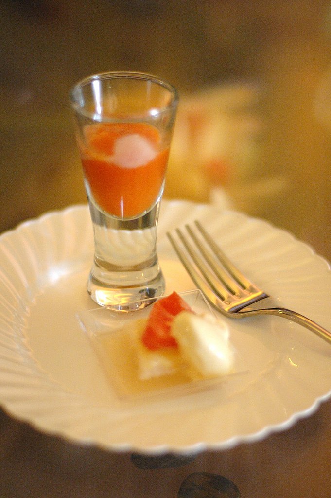 Joël Antunes created an amazing Tomato Sorbet Shooter with Salmon Sashami and Dijon Ice Cream Joël Antunes created an amazing Tomato Sorbet Shooter with Salmon Sashami and Dijon Ice Cream