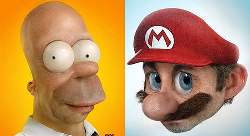 Mario and Homer Come to Life