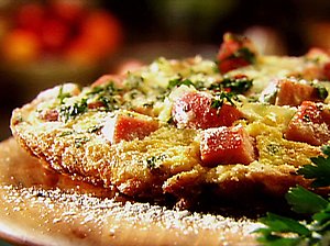 Monday's Leftovers: Ham, Gruyere and Caramelized Onion Frittata