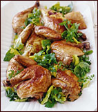 Sunday Dinner: Mascarpone-Stuffed Roast Chicken with Spring Herb Salad Sunday Dinner: Mascarpone-Stuffed Roast Chicken with Spring Herb Salad