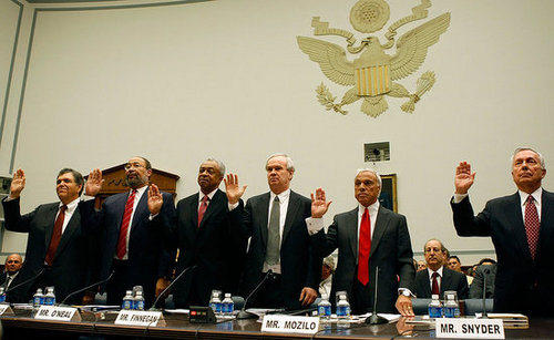 Bank CEOs Testify in Lieu of Mortagage Crisis