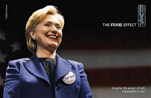 Ad-rageous: Axe Body Spray Woos Hillary Into Voting Obama?
