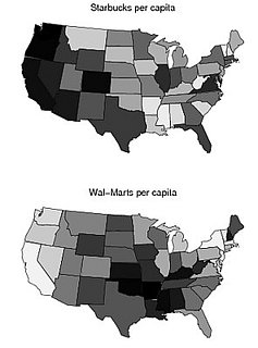 Wal-Marts and Starbucks Per Capita