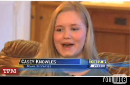 Girl in Clinton Ad Voting For Obama