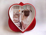 how to make a Valentine's picture frame from an empty heart shaped candy box