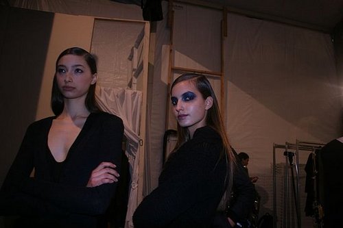 Backstage at Monique Lhuillier Backstage at Monique Lhuillier
