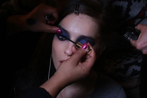 Backstage at Monique Lhuillier Backstage at Monique Lhuillier