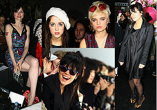 Celebrities In Front Row At PPQ Show At London Fashion Week