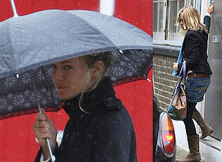 SIenna Miller Meets Up With A Friend For Lunch In London