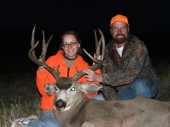That's me and my husband.  That's my second buck.