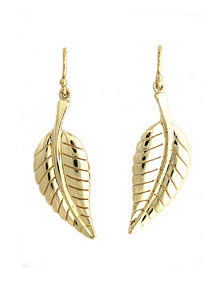 Jennifer Meyer Gold Leaf Earrings